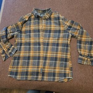 Grayers Herritage Flannel Size XL Orange & Heather Gray Flannel